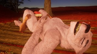 Witcher in a New Year's cap instead of expelling the lizard decided to fuck her Wild Life