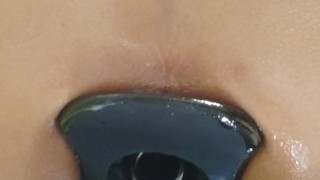 極太アナルプラグ排出　アナルトロトロ