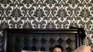 Stroking my cock and assplay