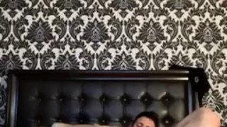 Stroking my cock and assplay