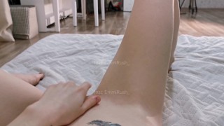Masturbation of my hairy redhead pussy with my fingers till i orgazm