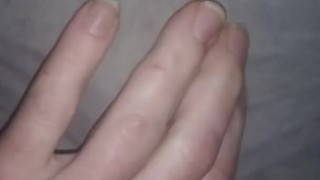 Red thong grey leggings