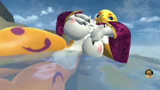 A Rena Playing With Her Pussy in a Waterfall