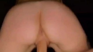 Big white cock fucks tight ass on tiny slut