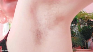 Hairy ArmPits Sexy FemDom POV video - teasing and humiliation clip