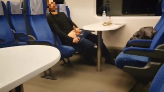 Risky jerking in train. Almost got caught