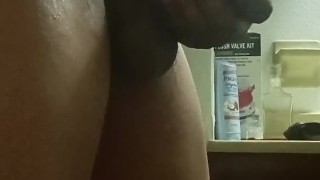 Big dick stroking