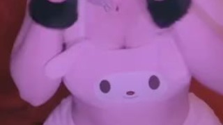 Submissive Blonde with Pig Tails in a Kawaii Sanrio Outfit ☺️