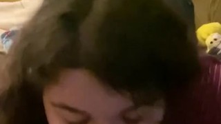 Pissy Emmy - Sexy Brunette Milf Sucks Cock