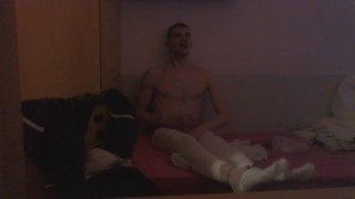 white legyns and white stocking and masturbate n bondage oral penis