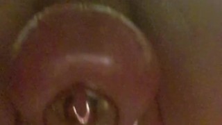 Bi Caged Sissy Balls Deep Anal Fucking Machine with Mr Hankey Toys Beowulf