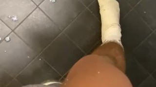 Big cumshot in public toilet - onlyfans: thegrandee