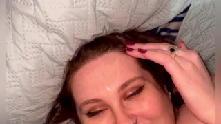 Daddy gives me a massive facial, HE CUMS IN MY HAIR! 🍆💦💦💦