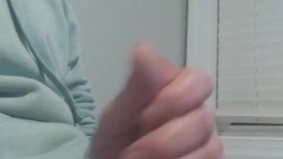 Stroking my really hard cock until I cum