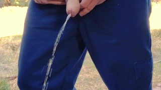 Van Driver Big Piss On Public Roadside - SlugsOfCumGuy