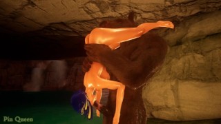 Horse took the girl to the cave and fucked Wild Life