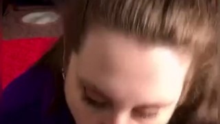 Sucking and licking his cock until he cums on my tongue and big tits 😍💦👅