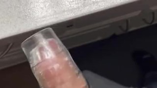 Fucked a Fleshlight and left it Leaking Cum
