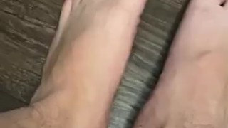 Overworked feet after a long day at work