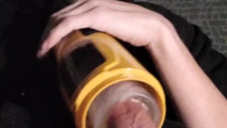 Masturbator Edging and cumming trying to get caught!