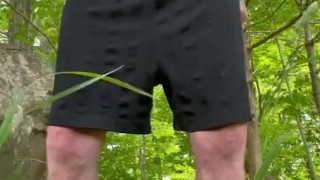 horny boy in the woods