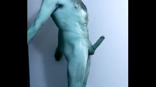 Gillogamain poses with a huge erection.