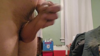 Uncut dick blowing load