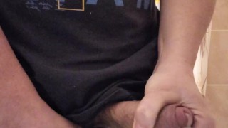 I rub my dick on my pants annd huge cum