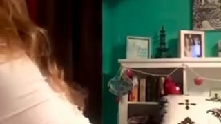 Dressed Sissy Slut Shakes Ass