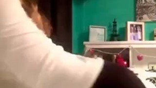 Dressed Sissy Slut Shakes Ass