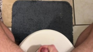 Quietly stroking until I cum, hoping I won’t get caught