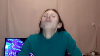 My girlfriend turned me on by dancing and licking my pussy - Lesbian_illusion