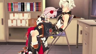 Bennett takes Noelle to the cleaning room so he can fuck her hard Genshin Impact Hentai Uncensored