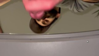 Masturbating at the office and huge load POV