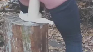 Back with an Outdoor Bang in my Ass, I Squirt and Piss Freely