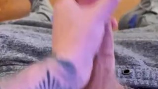 Step-sister watches virgin wank