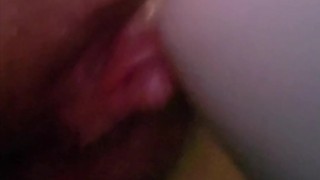 FTM loud orgasms from Hitachi wand on big clit
