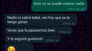 Conversación de WhatsApp con mi padrastro termina en su casa follando🔥💦sexo Amateur 😈