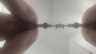 My girlfriend wasn't there and I tested her penetration machine (with cumming)