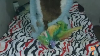 Furry fucking a plush toy