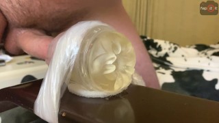 Intense Guy Orgasm while Fucking Fleshlight with Moans and Dirty Talk until Big Cumshot - 4K