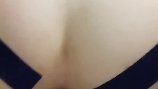 Cumming deep in my gaped ass💦 Taped open and used