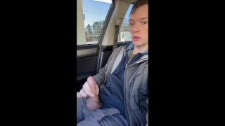 jerking while driving around and cruising in parking lots with my THICK & HUGE cock out (join me?)