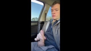 jerking while driving around and cruising in parking lots with my THICK & HUGE cock out (join me?)