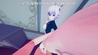 HARD ROUGH SEX WITH MATSURI KAZAMAKI 🥵 AYAKASHI TRIANGLE HENTAI