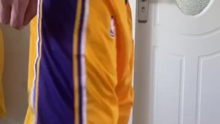Masturbation show by basketball boy
