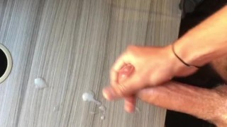 Solo Male ~ Cumming on table