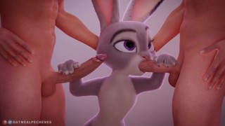 Judy Hopps enjoyed 2 dicks
