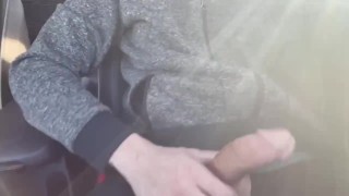 Jacking off while driving home