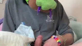 Furry ABDL Daddy Having Fun In a Soggy Diaper.